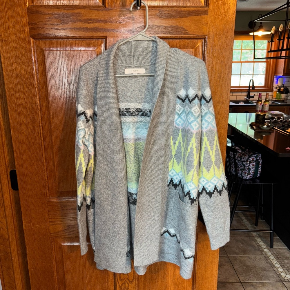 Loft Fair Isle Cardigan NWOT